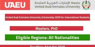 United Arab Emirates University Scholarship