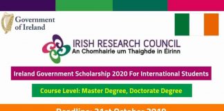 Ireland Government Scholarship 2020