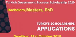 Turkish Government Success Scholarship
