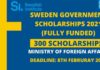 Sweden Government Scholarship