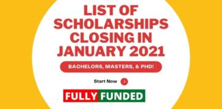 Scholarships Closing in January