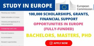 DETAILS ABOUT 100000 Scholarships in Europe
