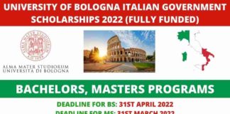 University of Bologna Italy Government Scholarships 2022