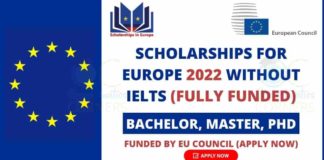 Scholarships in Europe for 2022 Without IELTS