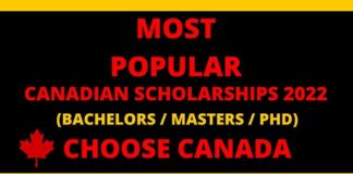Most Popular Canadian Scholarships