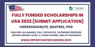 Fully Funded Scholarships in USA 2022