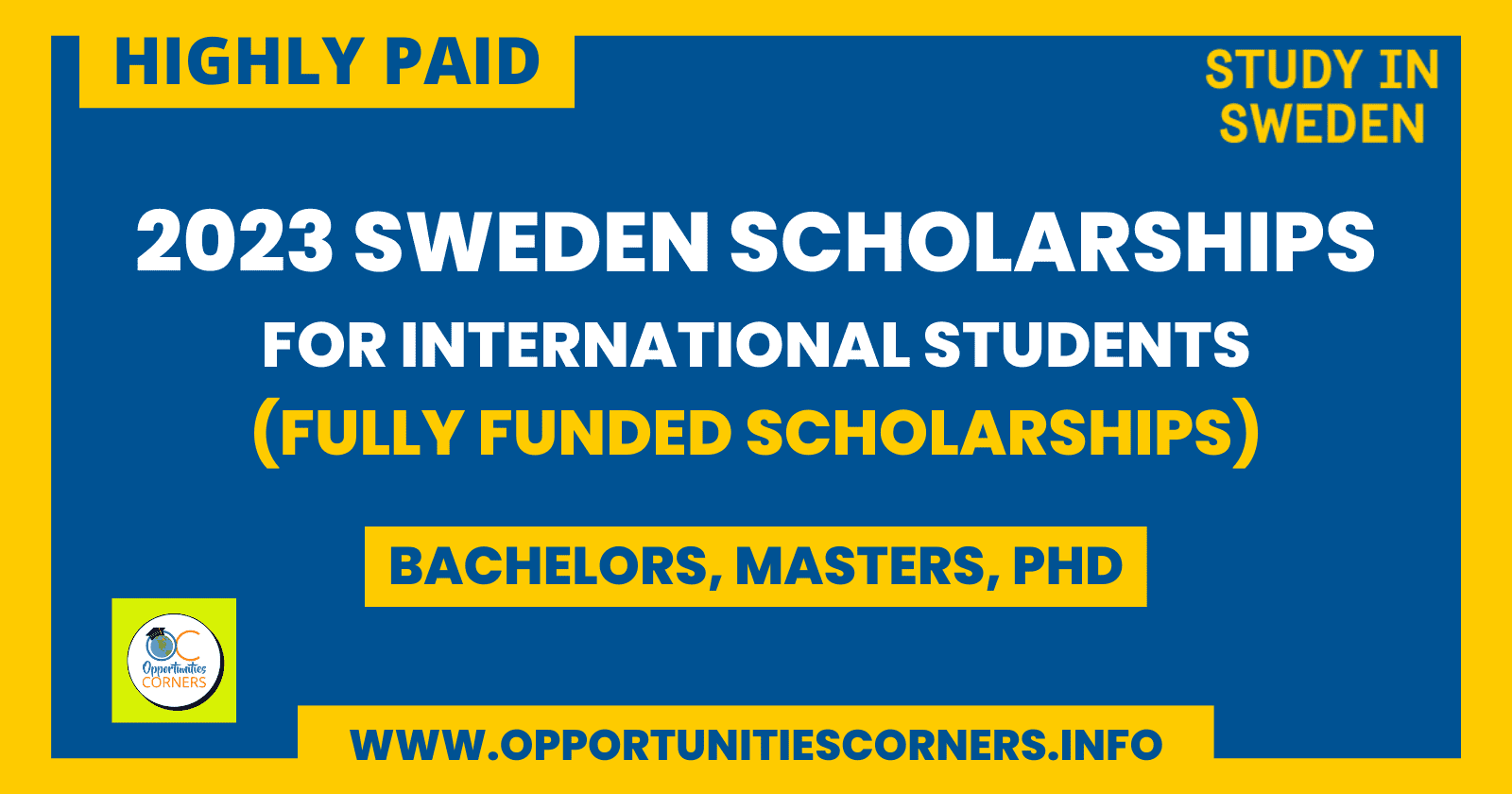 phd scholarships in sweden for international students 2023