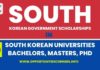 South Korean Government Scholarships in South Korean Universities