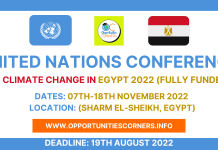 United Nations Climate Change Conference in Egypt in 2022