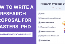 How to Write a Research Proposal for Masters and PhD