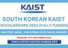 South Korean KAIST Scholarships 2023