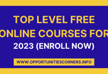 Top Level Free Online Courses For 2023