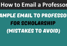 Sample Email to Professor for Scholarship