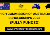 Australian High Commission Scholarships