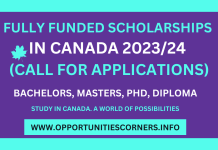 Fully Funded Scholarships in Canada 2023/24