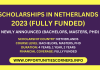 Scholarships in Netherlands 2023