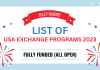 List of USA Exchange Programs 2023