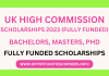 UK High Commission Scholarships 2023