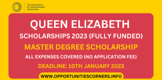 Queen Elizabeth Scholarship 2023