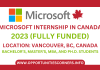 Microsoft Internship in Canada 2023