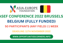 ASEF Conference 2022 in Brussels